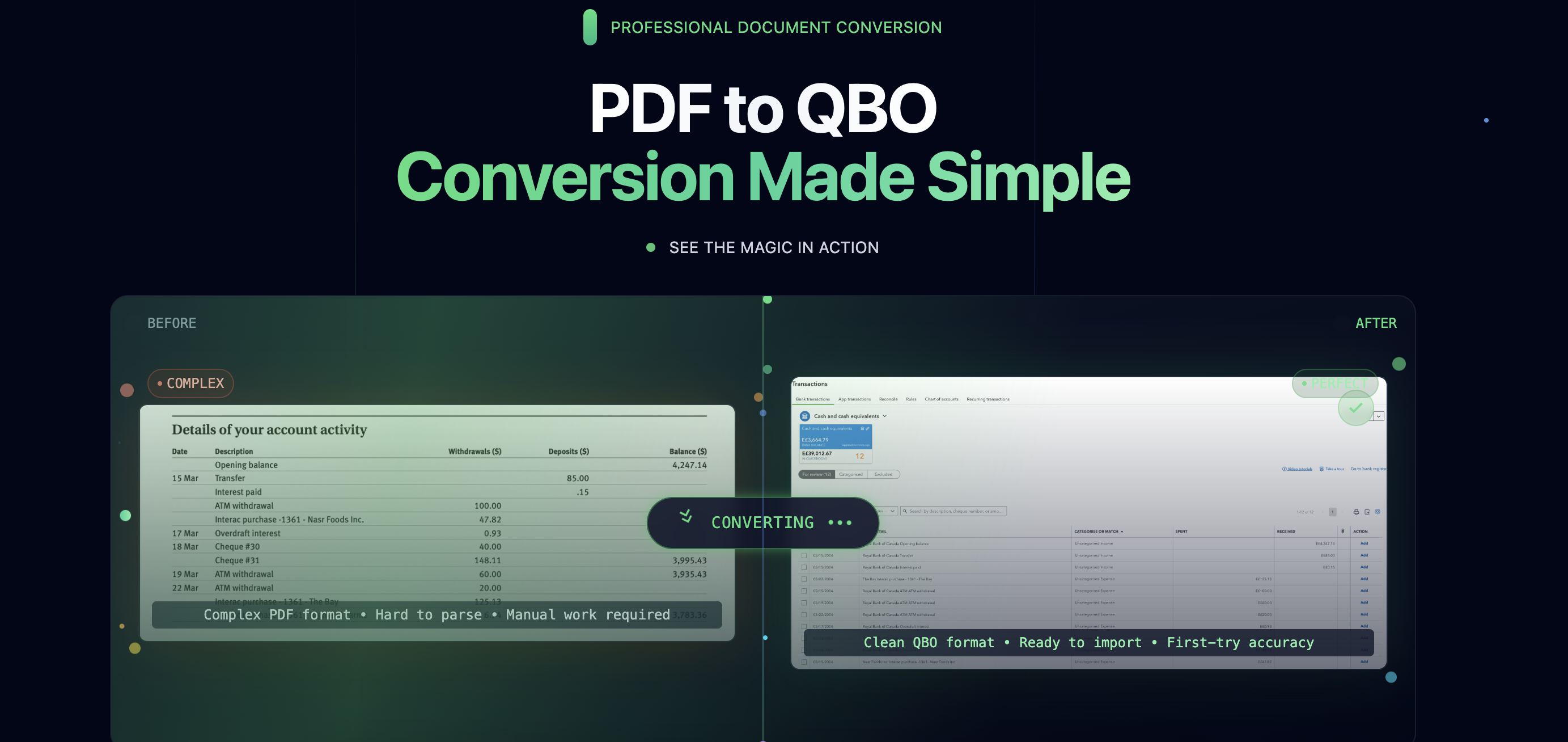 PNC Bank PDF statement converted to QBO in StatementFlow